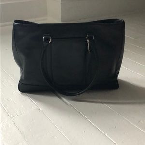Coach black leather bag